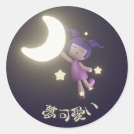 Yume Kawaii Luna Runt Klistermärke