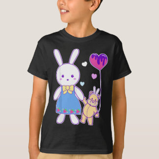 Yume Kawaii Mode Bunny & Nalle Pastel Goth T Shirt
