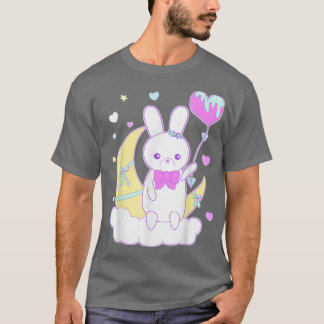 Yume Kawaii Mode Nu Pastel Goth Big Bunny på T Shirt