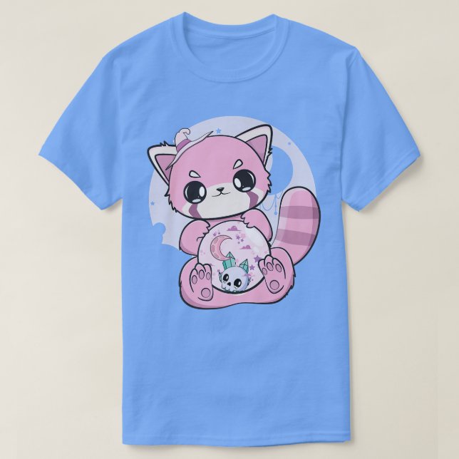 Yume Kawaii Red Panda Glass Sphere Fairy Kei Haraj T Shirt (Design framsida)