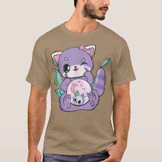 Yume Kawaii Red Panda Glass Sphere Fairy Kei Haraj T Shirt