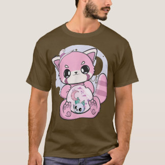 Yume Kawaii Red Panda Glass Sphere Fairy Kei Haraj T Shirt