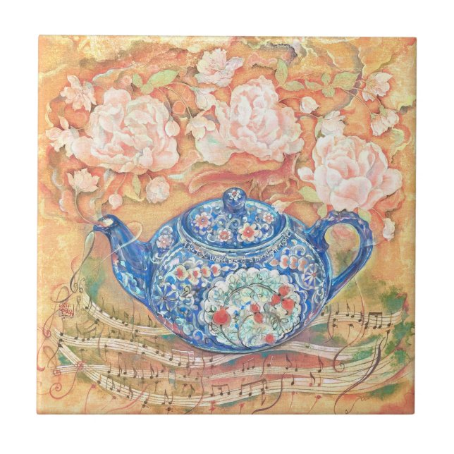 Yume Pot: Teatime Rhapsody Throw Pillow Kakelplatta (Framsidan)