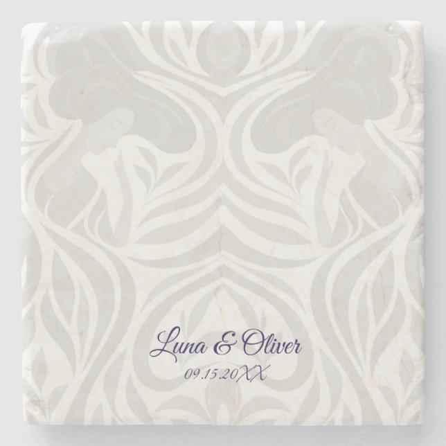 Yumeji Hirado Woman Stone Coaster Stenunderlägg (Framsidan)