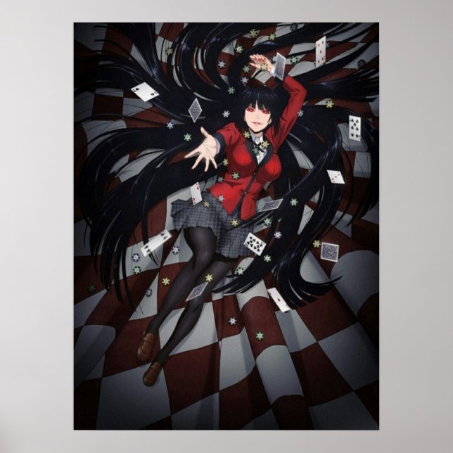 Yumeko Jabami-spelskolan kakegurui anime mang Poster (Framsidan)