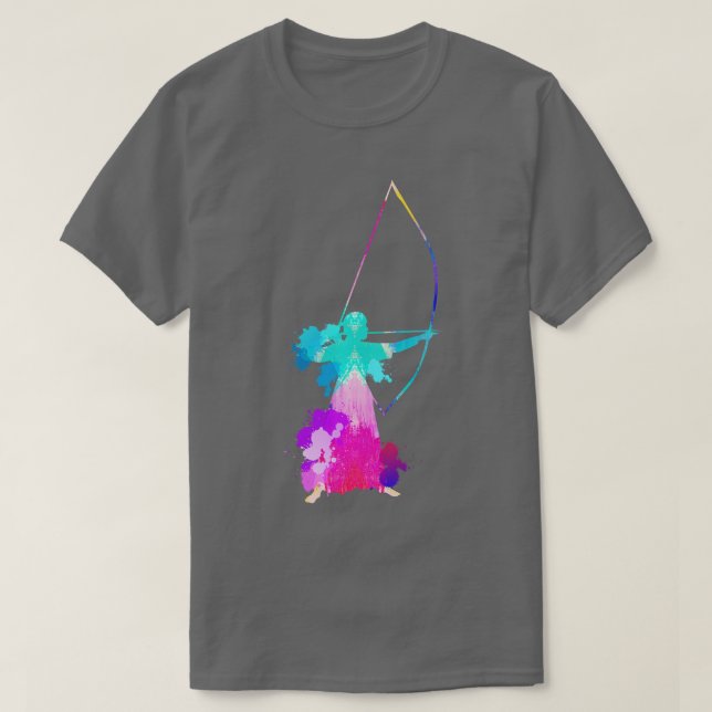 Yumi Bow Silhouette Kyudo Japansk Archery Long Sl T Shirt (Design framsida)