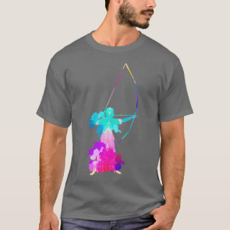 Yumi Bow Silhouette Kyudo Japansk Archery Long Sl T Shirt