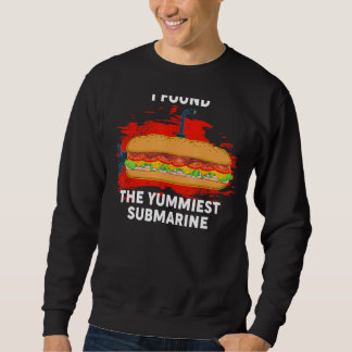 Yummiest Subsea Hoagie Sub Sandwich Pun Food Lång Ärmad Tröja