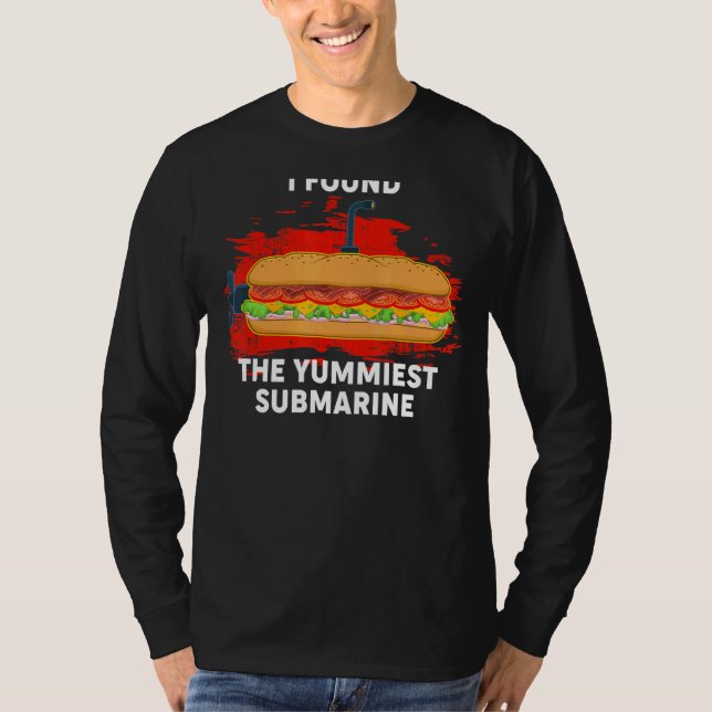 Yummiest Subsea Hoagie Sub Sandwich Pun Food T Shirt (Framsida)