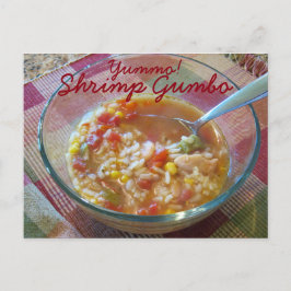 Yummo-receptkort för gumborecept vykort