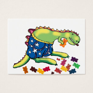 Yummy björn - dinosaur midnight snack visitkort