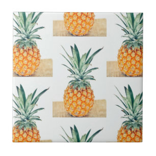 Yummy-Bleken Pastel Pineapple Skriv ut frukt Kakelplatta