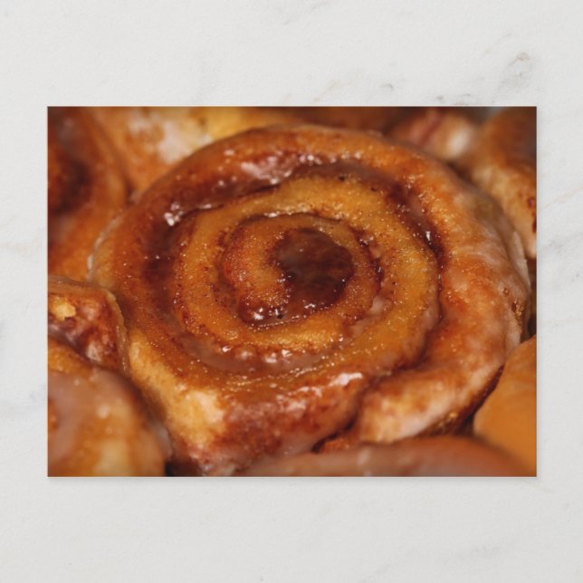 Yummy Cinnamon Roll Sticky Buns Bake Sale Inbjudan Vykort (Framsida)