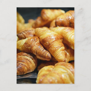 Yummy croissant-foto med söt Tour eiffel Vykort
