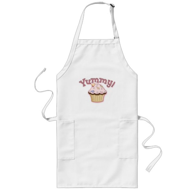 Yummy CupCake Apron Långt Förkläde (Framsidan)