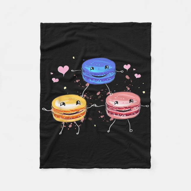 Yummy Cute Cheerleading Macaroon Gift  Fleecefilt (Framsidan)