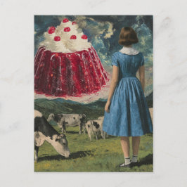 Yummy Desert in in the Dairy Pasture Surreal Vykort