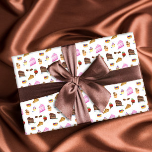 Yummy Desserts med vattenfärg Presentpapper