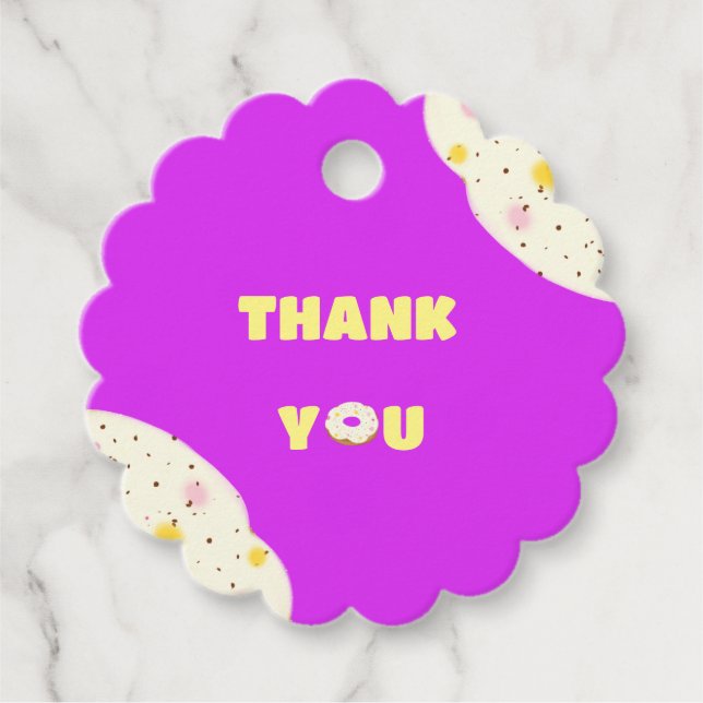 Yummy donut gåvor etiketter (Framsida)