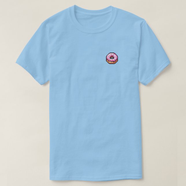 Yummy Donut Retro Pixel Art Unisex T-Shirt (Design framsida)
