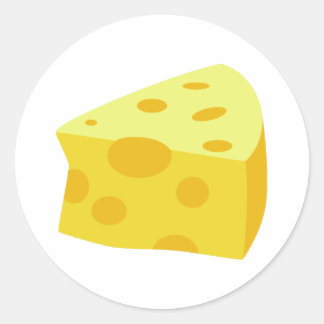 Yummy Food - Cheese Runt Klistermärke