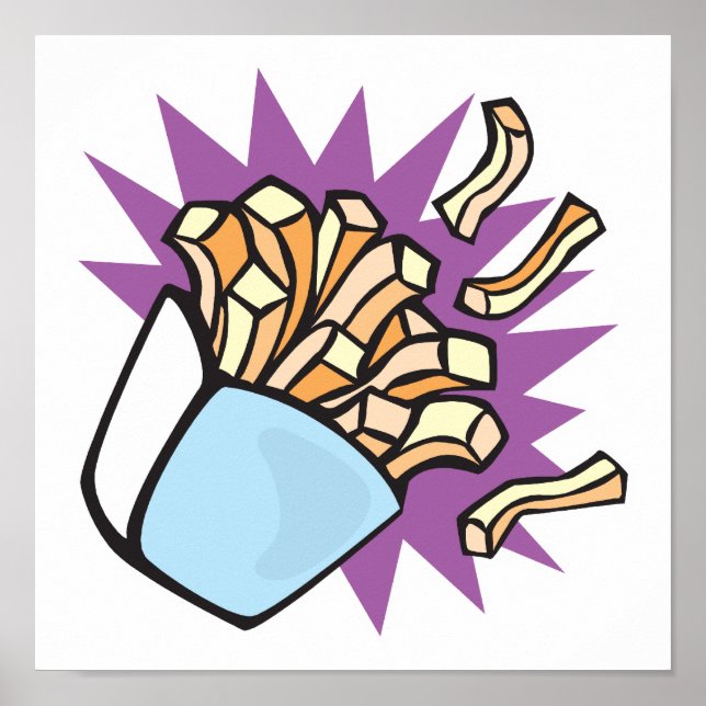 Yummy fransk fries poster (Framsidan)