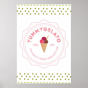 Yummy Gelato 20x16 Value Poster Pappert (projektio