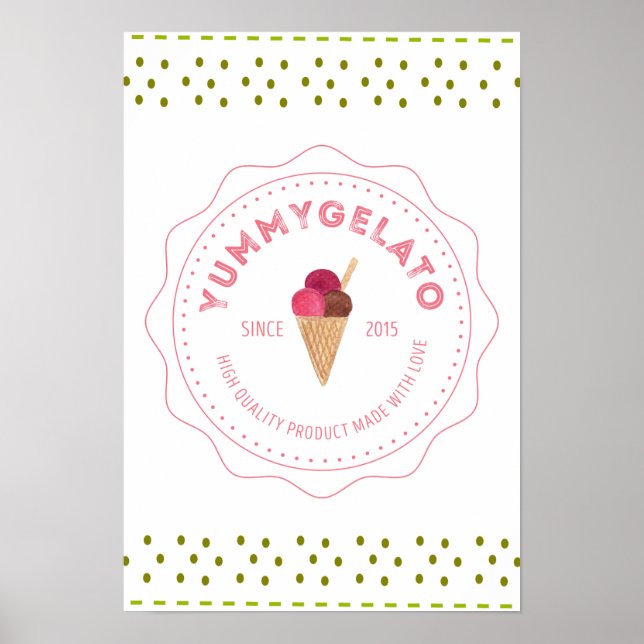 Yummy Gelato 20x16 Value Poster Pappert (projektio (Framsidan)