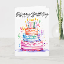 Yummy Grattis på födelsedagen Party Cake