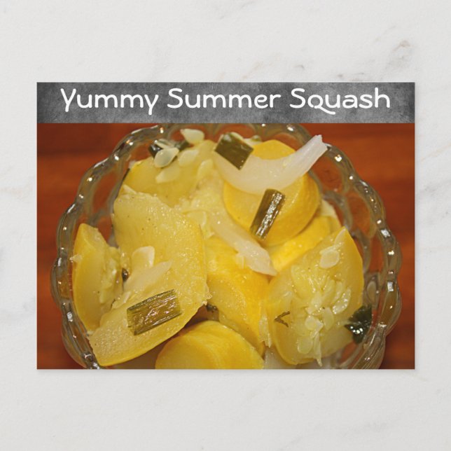 Yummy Gult Squash Recipe Vykort (Framsida)