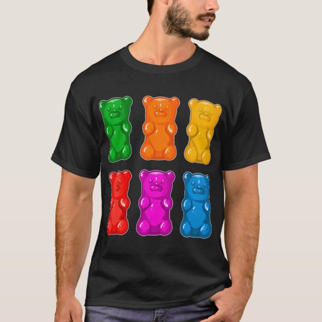 Yummy Gummy Bears T Shirt (Framsida)
