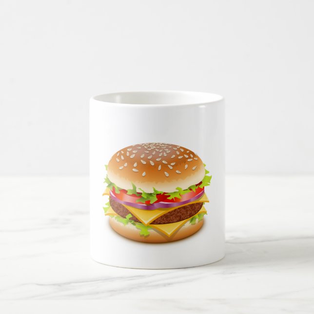Yummy Hamburger Burger Food Kaffemugg (Center)