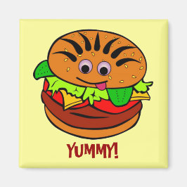 Yummy Hamburger Magnet