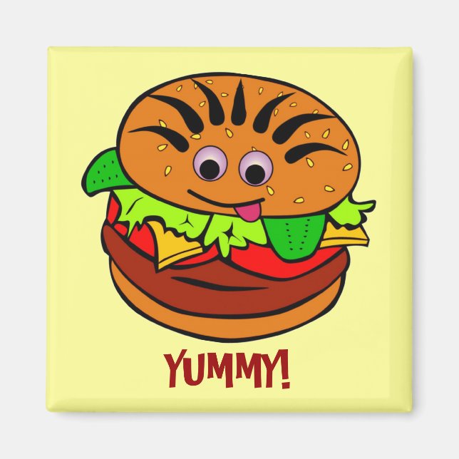 Yummy Hamburger Magnet (Framsidan)