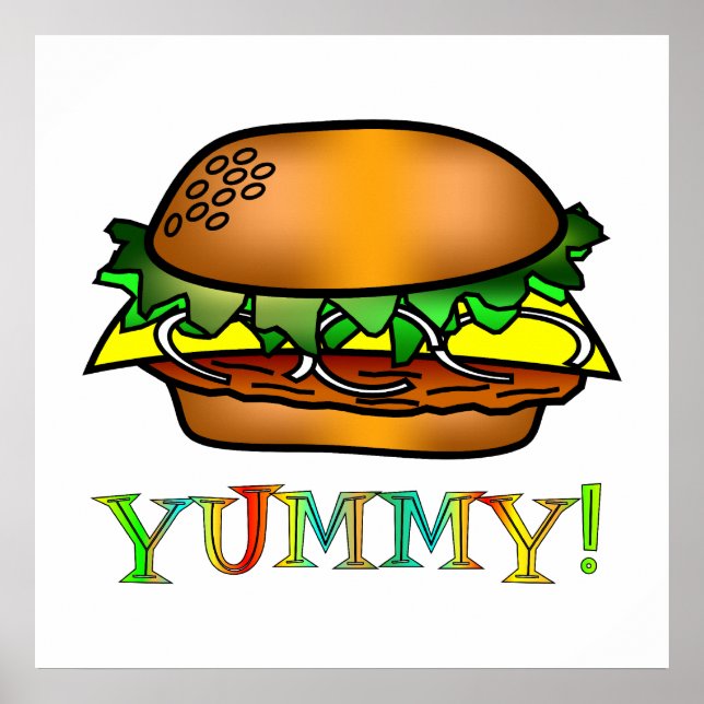 Yummy Hamburger Poster (Framsidan)