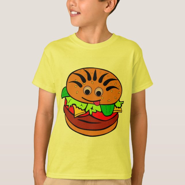 Yummy Hamburger T-shirt (Framsida)