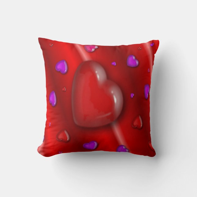 Yummy Hearts Valentine Pillow Kudde (Framsida)