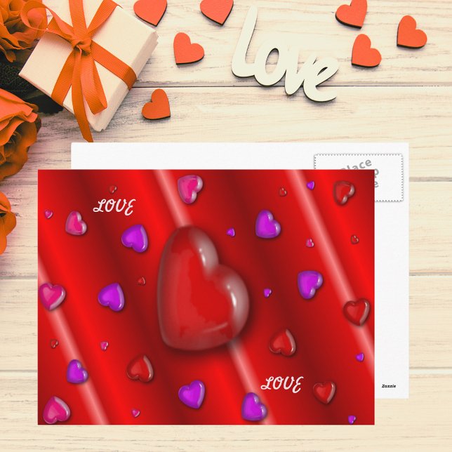 Yummy Hearts vycard Vykort (Yummy Hearts Postcard)