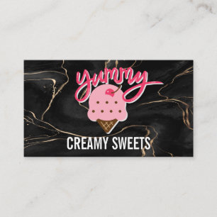 Yummy Ice Cream Logotyp Visitkort