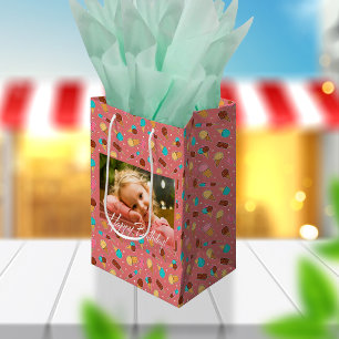 Yummy Ice Cream Photo Rosa av Mörk