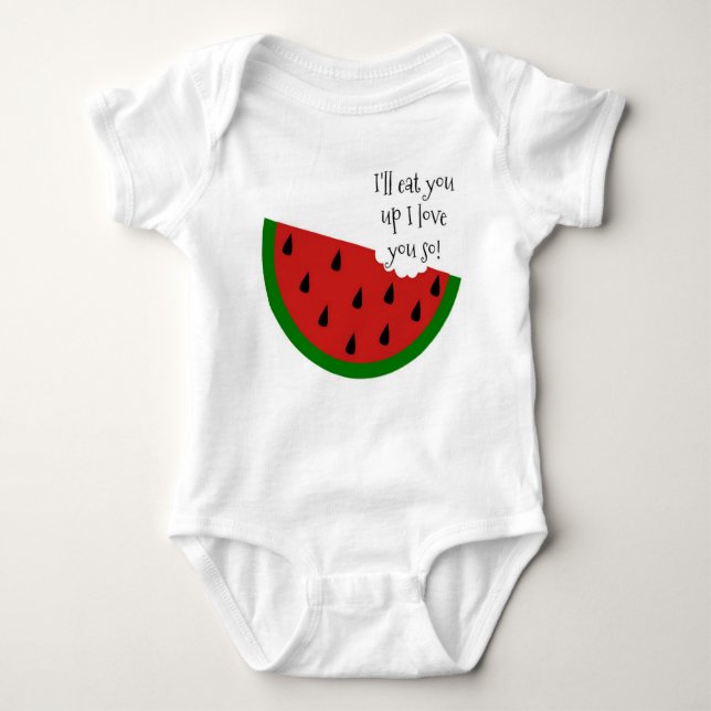 Yummy in my Watermelon Baby Shirt Tröja (Framsida)