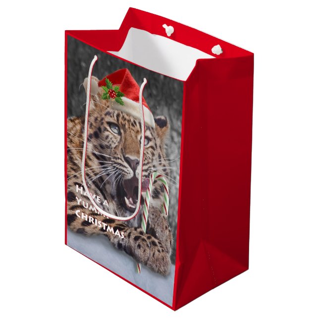 Yummy jul Medium Gift Bag (Framsidan Vinklad)