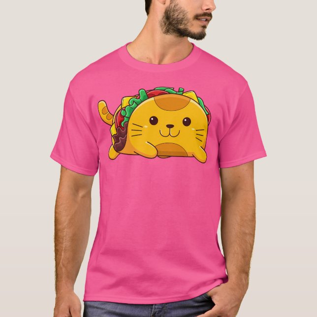 Yummy Kawaii Cat Taco T Shirt (Framsida)