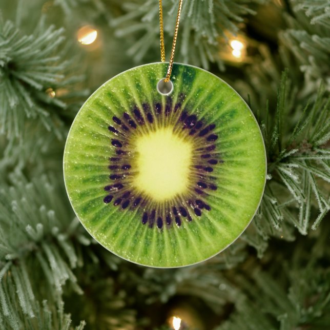 Yummy Kiwi Fruit Grönt 4Stephanie Julgransprydnad Keramik (Träd)