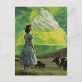 Yummy Lime Desert in the Dairy Pasture Surreal Vykort