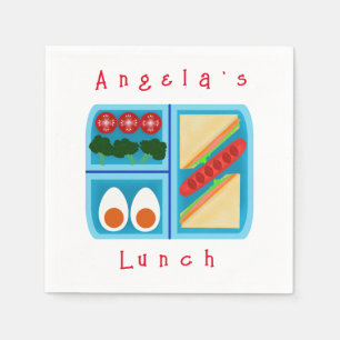 Yummy Lunch in Lunch Box Pappersservett