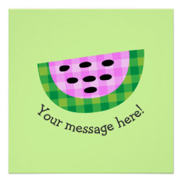 Yummy Neon Play Watermelon Slice Icon Perfect Poster