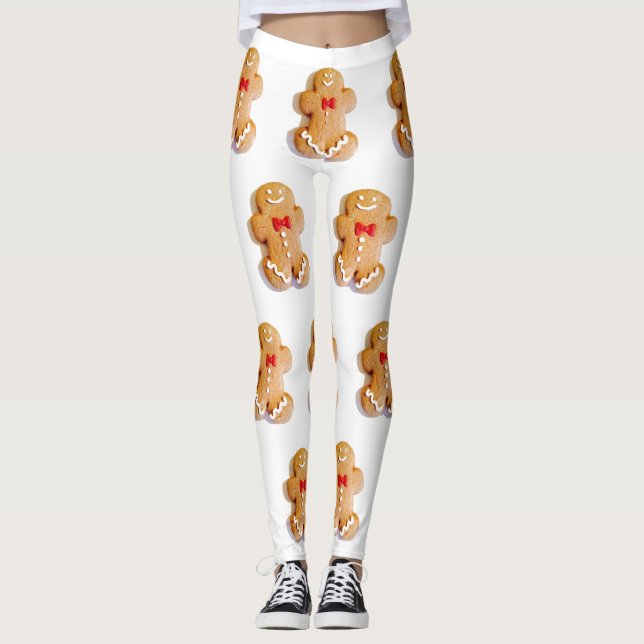 Yummy Pepparkaksgubbes Cookies Helgdag Leggings (Framsida)