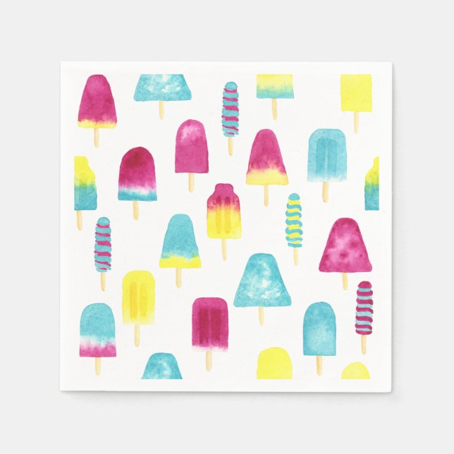 Yummy Popsicles Pappersservett (Framsidan)