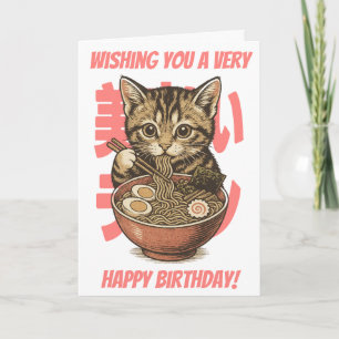 Yummy Ramen Kitten Kort